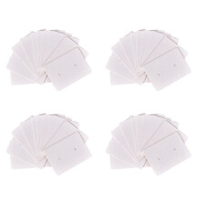 400Pcs Blank Earrings Ear Studs Tag Paper Display Card Hanging Jewelry White