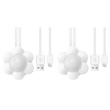 2X Intelligenter Bewegungssensor für Katzen und Hunde, Intelligenter Infrarot USB Universal Haustierzubehör Detektor