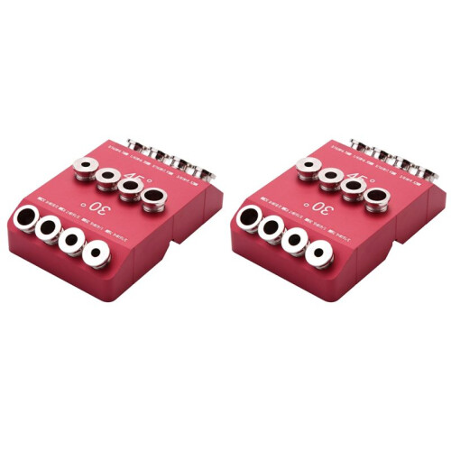 30/45/90 Angle Drill Hole Guide Jig for Angled and Straight Hole,Cable Railing Lag Screw Drilling Template,2PCS
