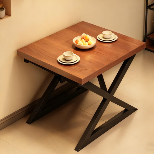 Dining Table Set for 4, Rectangular Kitchen Table and Chairs, Adjustable Feet for Small Spaces