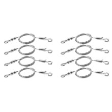 8 PièCes 2M X 1.5Mm Kit de Fil de Suspension D'Image RéGlable-Câble MéTallique en Acier Inoxydable TrèS RéSistant, Peut Contenir Jusqu'à 60Lbs
