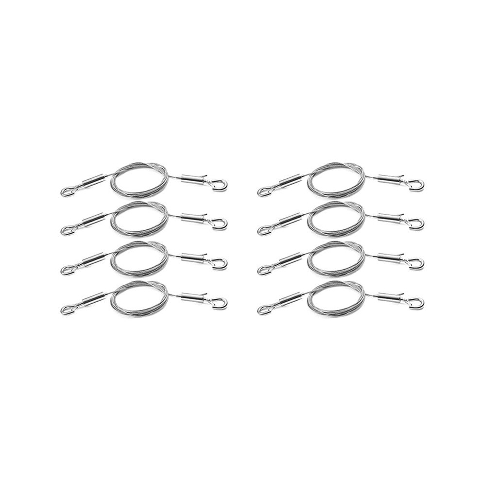 8Pcs 2M X 1.5Mm Adjustable Picture Hanging Wire Kit-Heavy Duty Stainless Steel Wire Rope ,Holds To 60Lbs 4712745930462