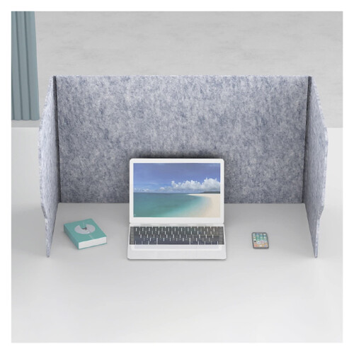 3Panel Foldable Desk Divider, Sound Absorbing Desk Privacy Panel Sneeze Guard for Workstations