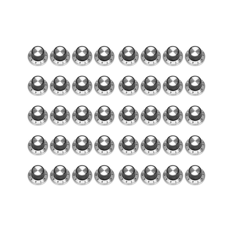 40 X Potentiometer Pot Metal Knob With 0-9 Turntable For 6Mm Shaft Knob 4713838440868