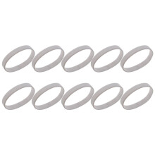 10X Fashion Silicone Rubber Elasticity Wristband Wrist Band Cuff Bracelet Bangle White