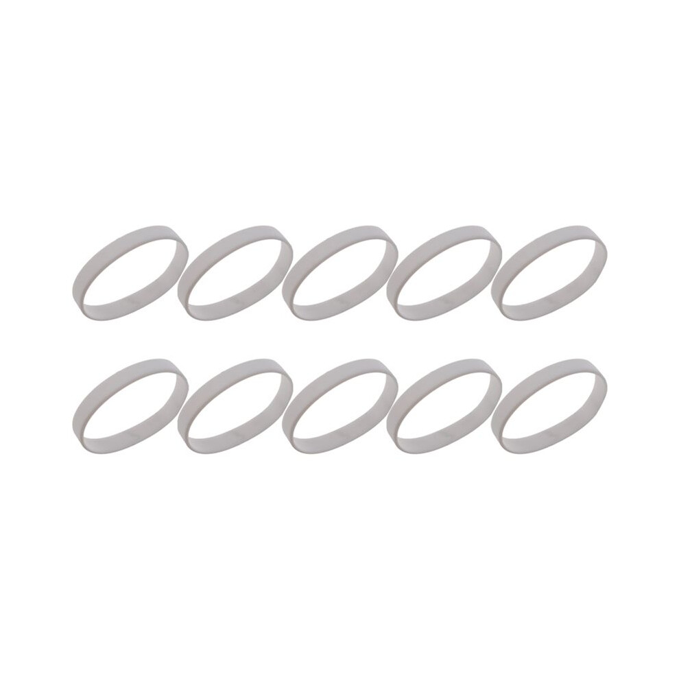 10X Fashion Silicone Rubber Elasticity Wristband Wrist Band Cuff Bracelet Bangle White 4713102266477