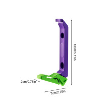 (Purple Green, Short) Universal Bike Water Bottle Holder Durable Plastic Universal Fit Cycle Bottle Holder for Touring and Electric Bicycles