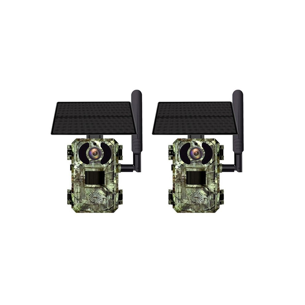2X 4G Sim Card Lte Cellular 4W Solar 7800Mah Battery Hunting Trail Motion Activated Night Vision 4Mp Ip66 Camera(Eu) 4713037751901