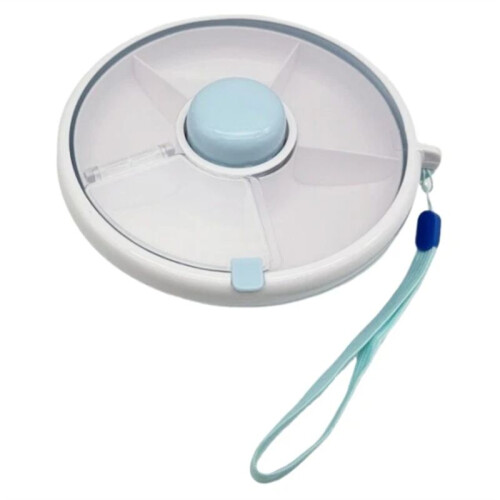 Circular Rotating Lunch Box Snack Container Moisture Proof Sealed Fruit Tray Spinner Candy Box Portable Box 1