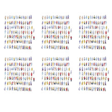 New 600pcs Painted Model Train People Figures Scale N (1 to 150)