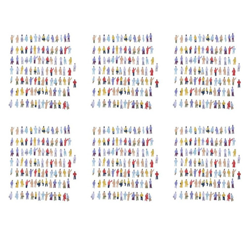 New 600pcs Painted Model Train People Figures Scale N (1 to 150)