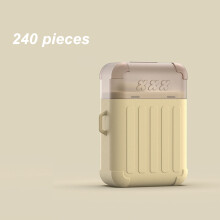 Kit di Pulizia per Fori delle Orecchie, 10ml di Liquido per Filiera Auricolare, con 240 Fazzoletti alla Menta