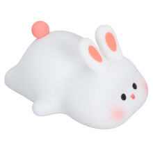 Lampe lapin en silicone rechargeable USB, lampe de chevet tactile pour la chambre ou l'étude du bébé