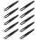 10X Manual Tool Black Plastic Flat Tip Anti-Static Tweezers 1