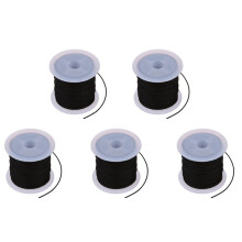 5X Rodillo Negro Algodon Encerado Granos del Collar Secuencia de La Cuerda 1 mm CALIENTE