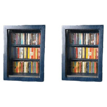2X Estante em Miniatura Estante de Bolso para Ansiedade Estante de Madeira para Livros MinúSculos Biblioteca para Aliviar o Estresse Estante de Mesa