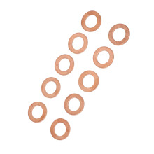 M12 Copper Oil Drain Plug Gasket 10 Pack Flat Sealing Rings for Easy Oil Change