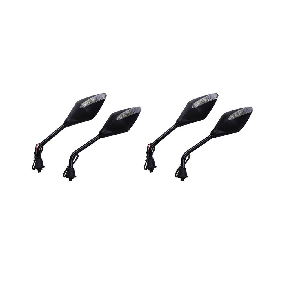 2 Pair Universal Motorcycle Led Turn Signals 5 Colors Available Motorcycle Rearview Mirrors Scooter Indicator Mirror 4711417736708