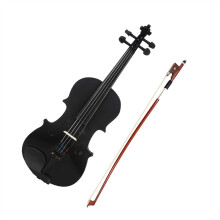 4/4 Full Size Black Acoustic Violin Set for Beginners Adults with Case and Bow, Clear Sound