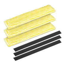 6PCS 280mm Scrapers & Window Pads Kit for WV1 WV2 WV5 WV7 Replacement Parts for Window Glass Cleaning