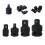 4Pcs Black 42Cr-Mo Impact Socket Adaptor Set for Electronic Wrench 5