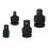 4Pcs Black 42Cr-Mo Impact Socket Adaptor Set for Electronic Wrench 6