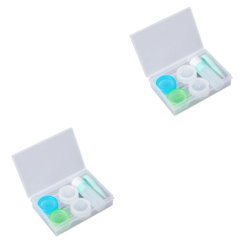 4Pcs Lens Case Set Green with Double Storage Boxes for Lens Storing 2