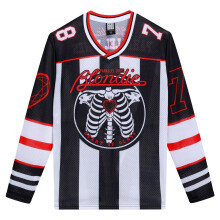 (3XL, White) Amplified Unisex Adult Blondie Hockey Jersey