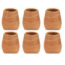 6X Rattan Chopsticks Tube Shovel Spoons Bucket Dinner Knives Forks Tableware Storage Box Home Storage Baskets Organizer