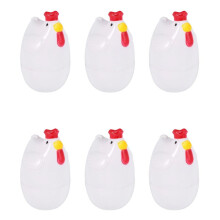 6X Chick-Shaped 1 Boiled Egg Steamer Steamer Pestle Microwave Egg Cooker Cooking Tools Kitchen Gadgets Accessories Tools