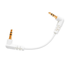 (White) Câble Aux 90 pour Casque et Autoradio