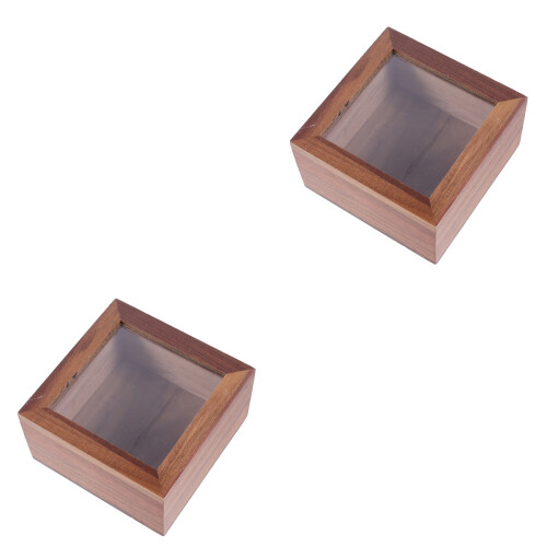 2 Pieces Containers With Lids Trinket Box Craft Boxes Storage Case 2
