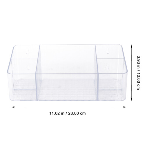 1Pc Hanging Bathroom Storage Rack Transparent No-Punch Wall Organizer 1
