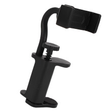 Verstellbarer Gitarrentelefonhalter für Bässe und Ukulelen mit einer Dicke von 6-10,5 cm, Schwarz