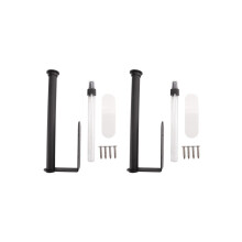 2X Suporte para Toalha de Papel com Frasco de Spray, Rolo de Toalhas de Papel para Montagem Na Parede para Cozinha e Banheiro (Preto)