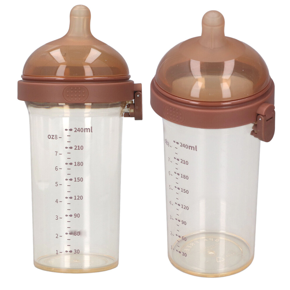 Infant Breastmilk Bottle 240Ml Anti-Colic, Wide Mouth Brown