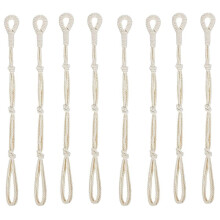 8 Pieces Macrame Beige Plant Hanger Extender Rope Plant Hanging Basket Extender Large Hanging Plant Pot Holders (Beige)
