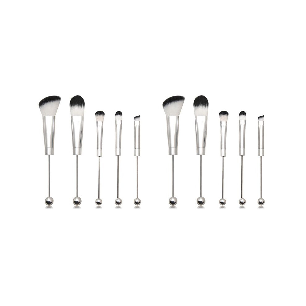 Semoic 2X Beadable Makeup Brushes Silicone Beads Diy Makeup Cosmetic Brushes Beaded Brushes Kit For Diy