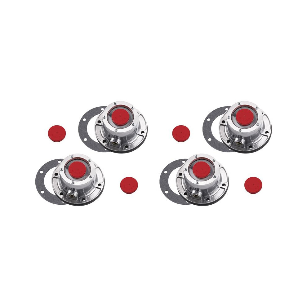 343-4024 Trailer Hub Caps For Stemco,Aluminum Hub Cap For Trailer Axle With Extra 4 Rubber Plugs And Gaskets(Pack Of 4) 4714174447856