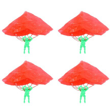 4X Plastic Ejecting Parachute Toy Outdoor Soldier Hand Throwing Parachute Toys for Children Boys Girls Gifts