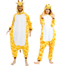 (Yellow, XS) Weiche, tragbare Decke aus Flanell – gemütliches Cartoon-Tier-Design mit Giraffen-, Löwen- und Bärenmustern, perfekt für
