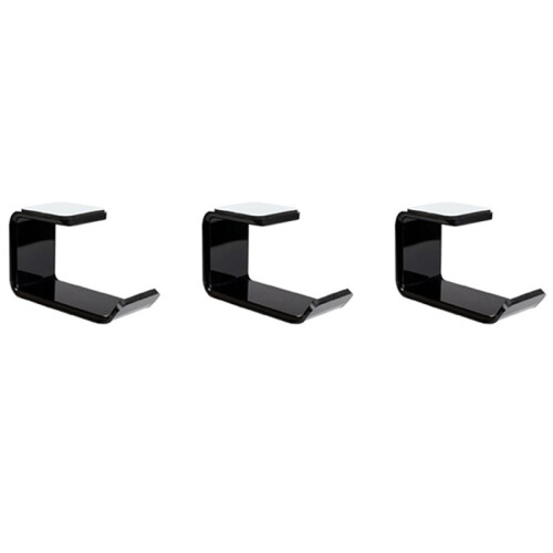 3X Acrylic Headphone Bracket Wall Mounted Headset Holder Desk Display Stand Bracket Hanger Headphone