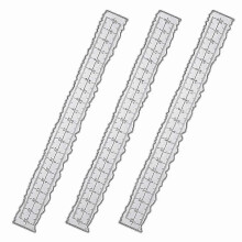 (As show, One size) 3 Pieces 8.4 Inches Metal Irregular Edges Ruler Edges Ruler For Card Making Scrapbooking Craft Deco