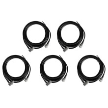 5X RG58 RG-58 Câble Coaxial D'Antenne de Voiture 50 Ohms 5 MèTres Uhf Femelle Vers Uhf Mâle (Noir)