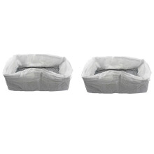 20Pcs Reusable Cat Feces Filter Hands Free Pet Cat Excrement Liners Elastic Sand Bag Filter Hygienic Litter Box Liners L