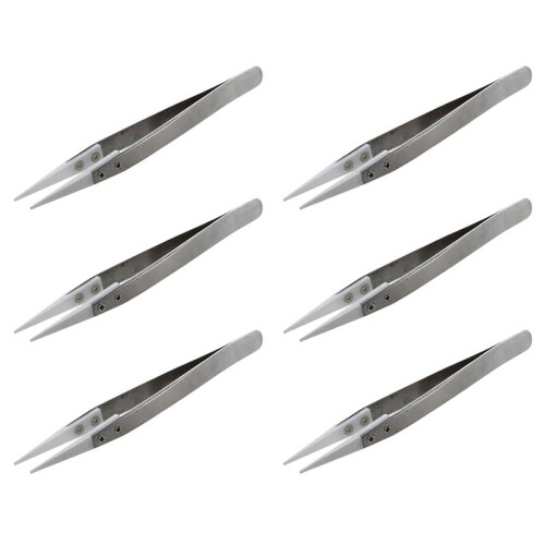 6X Ceramic Tweezers - Heat Resistant - Pointed Tip 1