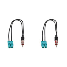 2X Dual Twin Double Fakra to DIN Aerial Adaptor Adapter Antenna for