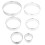 Raindrops  6 Pcs Stainless Steel Cake Mold Round Kitchen Baking 11