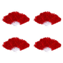 4X LADIES FEATHER FAN 1920S BURLESQUE FANCY DRESS COSTUME ACCESSORY - Red