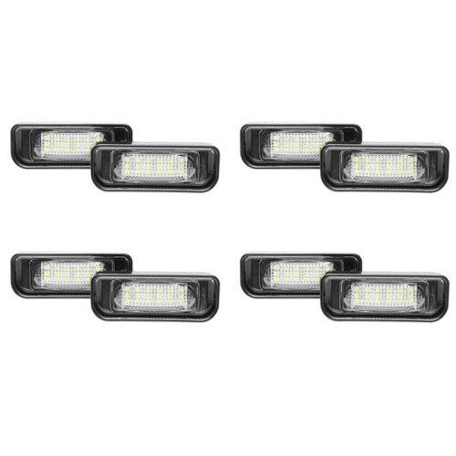 8Pcs White Led Number License Plate Light Lamp for   W220 S Class 1999-2005